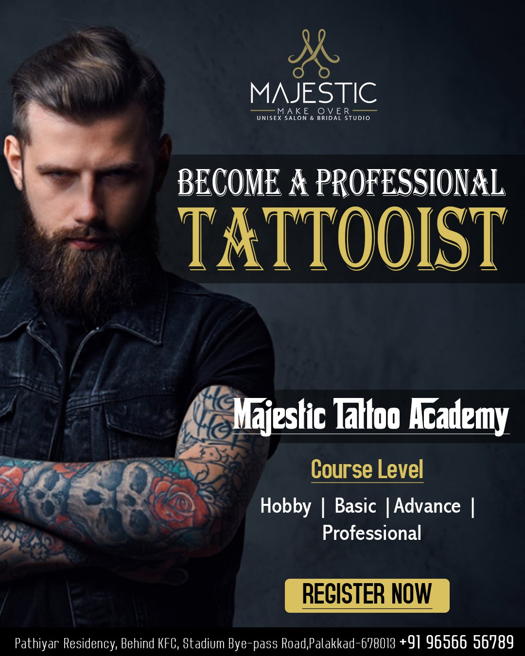 Professional Tattoo Academy in Palakkad | Majestic Makeover